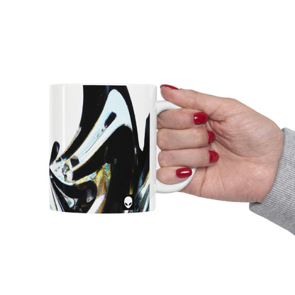 "Merging Perspectives: Crafting a Dynamic Visual Representation" - The Alien Ceramic Mug 11 oz