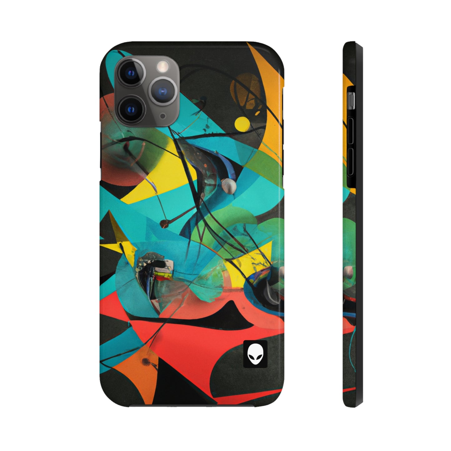 „Illusionäre Perspektive: Ein bunter Tanz des Lichts“ – The Alien Tough Phone Cases