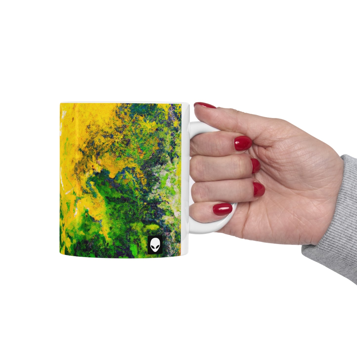 "Exploring Colorful Textures" - The Alien Ceramic Mug 11 oz