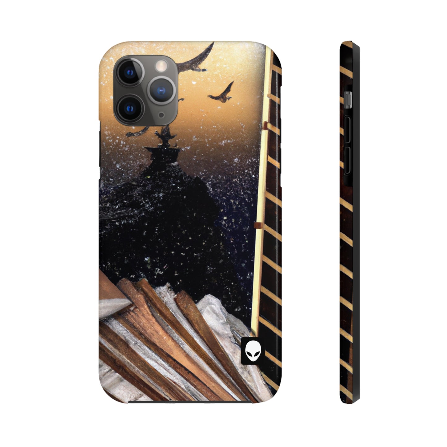 "A Tale of Storytelling Art: A Mixed Media Masterpiece" - The Alien Tough Phone Cases