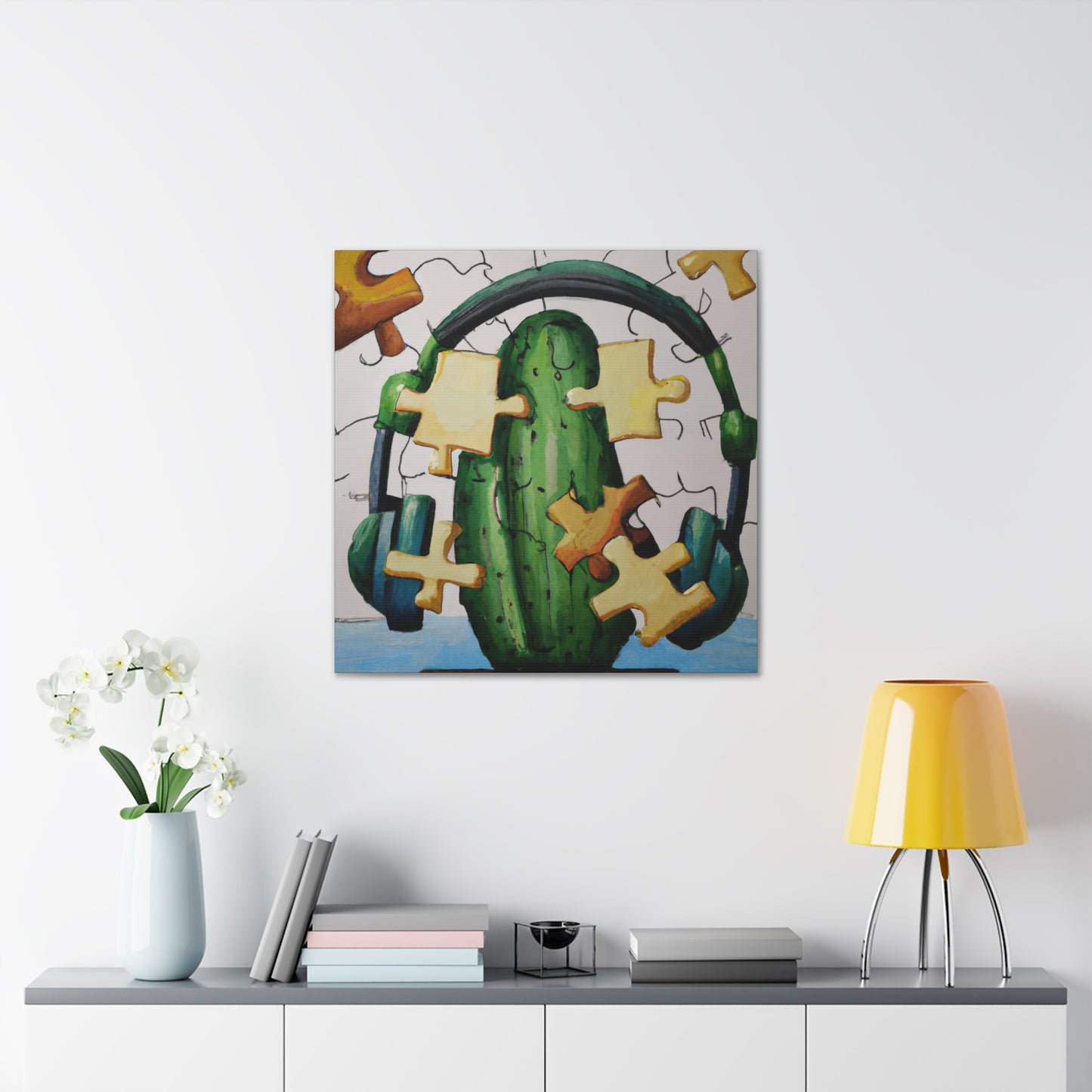 "Tiempo de rompecabezas cactificado" - The Alien Canva