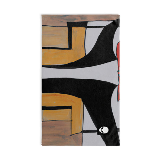 "Exploring Balance and Pattern in Abstract Art" - The Alien Hand towel