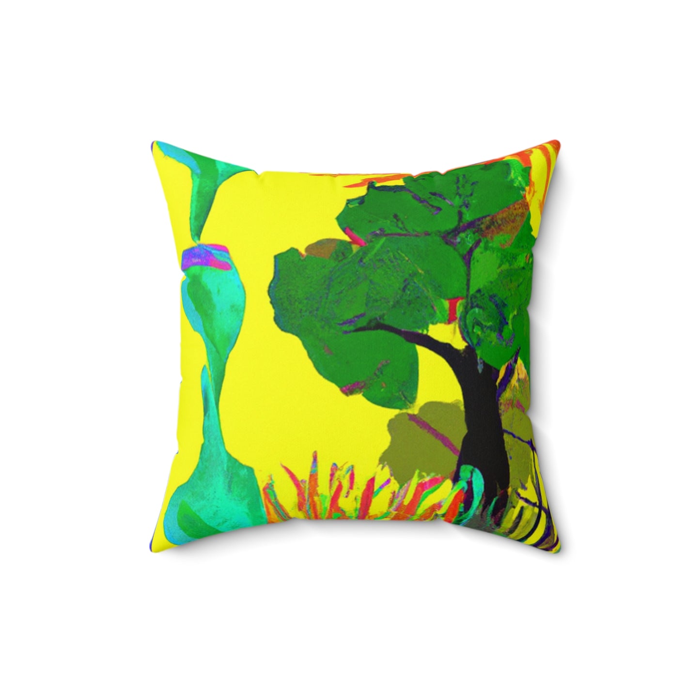 "Colisión de la belleza de la naturaleza" - The Alien Square Pillow