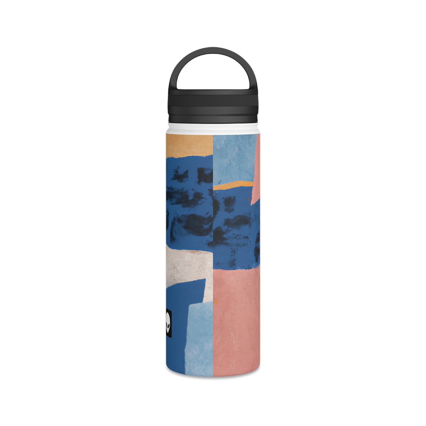 "Interplay of Light and Shadow: An Abstract Collage" - The Alien Stainless Steel Water Bottle, Handle Lid