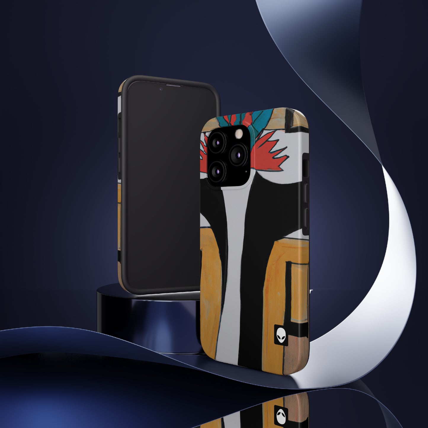 "Explorando el equilibrio y los patrones en el arte abstracto" - The Alien Tough Phone Cases