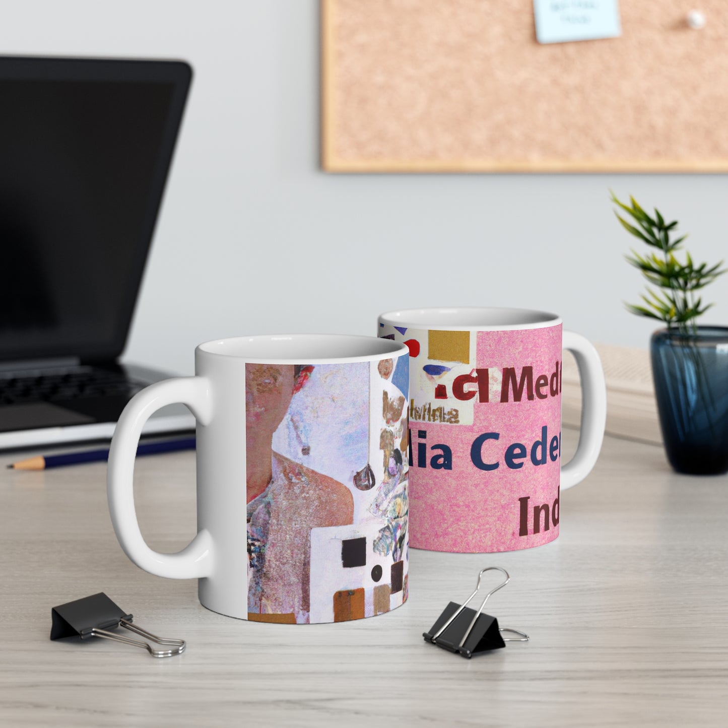 "Building an Online Identity: A Social Media Collage" - The Alien Ceramic Mug 11 oz