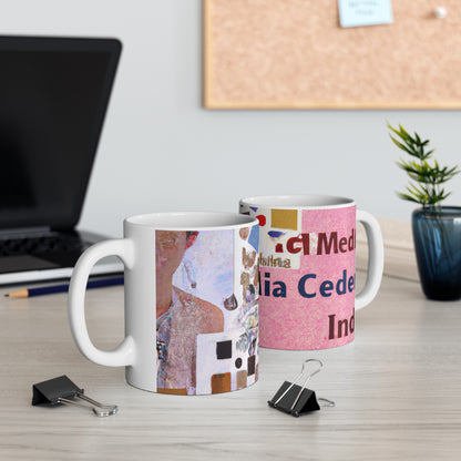 "Building an Online Identity: A Social Media Collage" - The Alien Ceramic Mug 11 oz