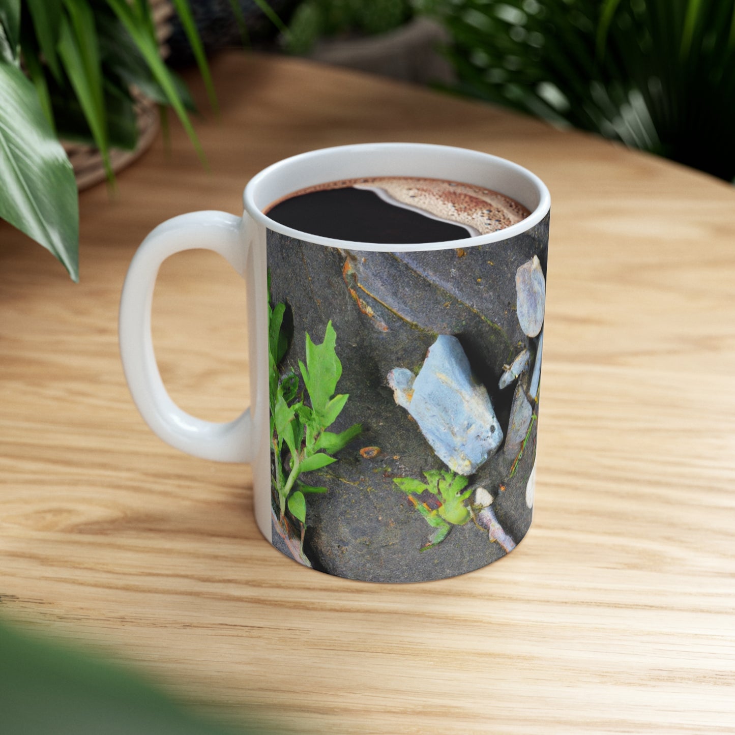 "Elementos de la naturaleza: creación de un paisaje creativo" - Taza de cerámica The Alien de 11 oz