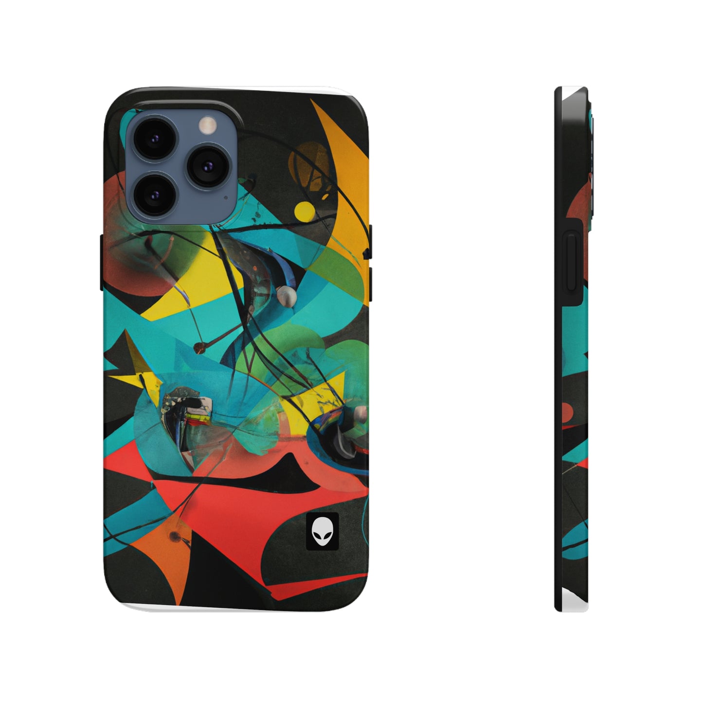 „Illusionäre Perspektive: Ein bunter Tanz des Lichts“ – The Alien Tough Phone Cases