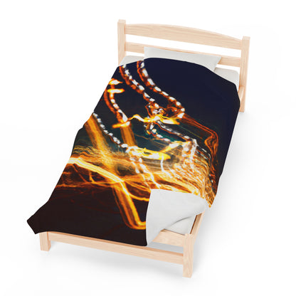 "Chaotic Disruption: An Abstract Exploration" - The Alien Velveteen Plush Blanket