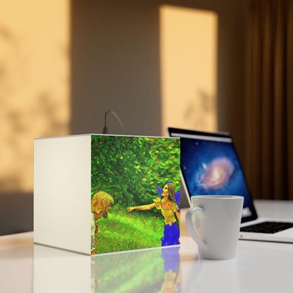 Die Fee und der tapfere Abenteurer – Die Alien Light Cube Lampe