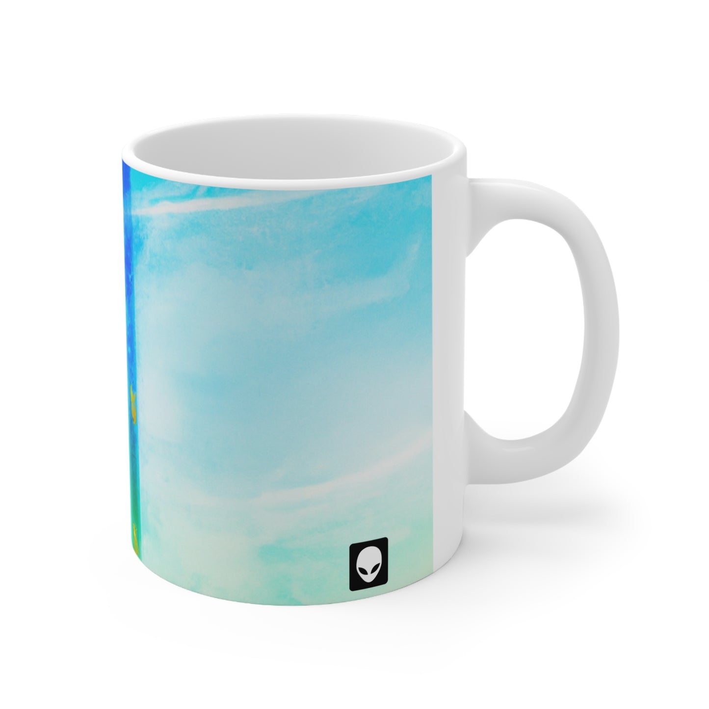 "Exploring My World through Art: Capturing the Memories of Places Visited" - The Alien Ceramic Mug 11 oz