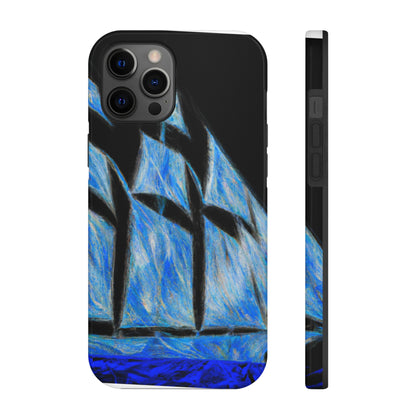 „El velero azul y las velas blancas: Una aventura de libertad en el mar“ – The Alien Tough Phone Cases