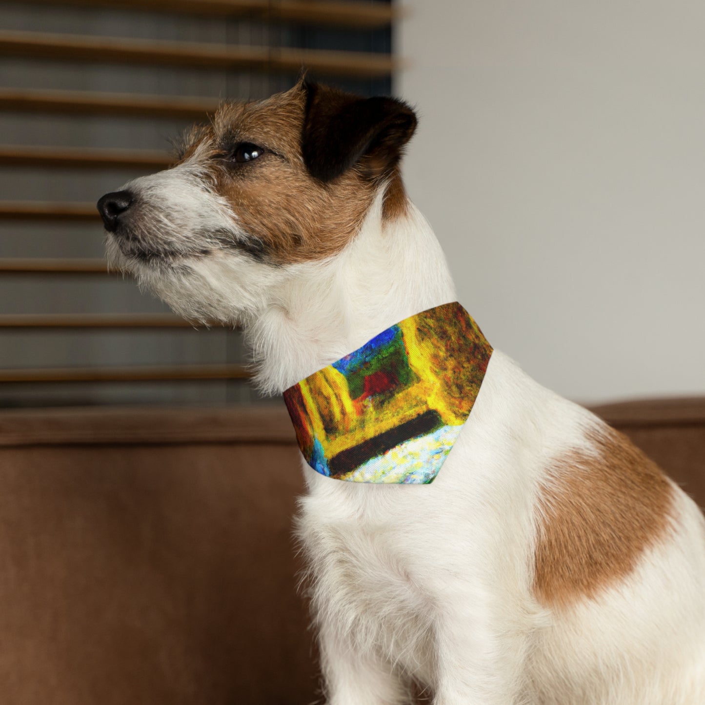 "A lo largo de las orillas del río de los dolores" - El collar de bandana para mascotas alienígenas