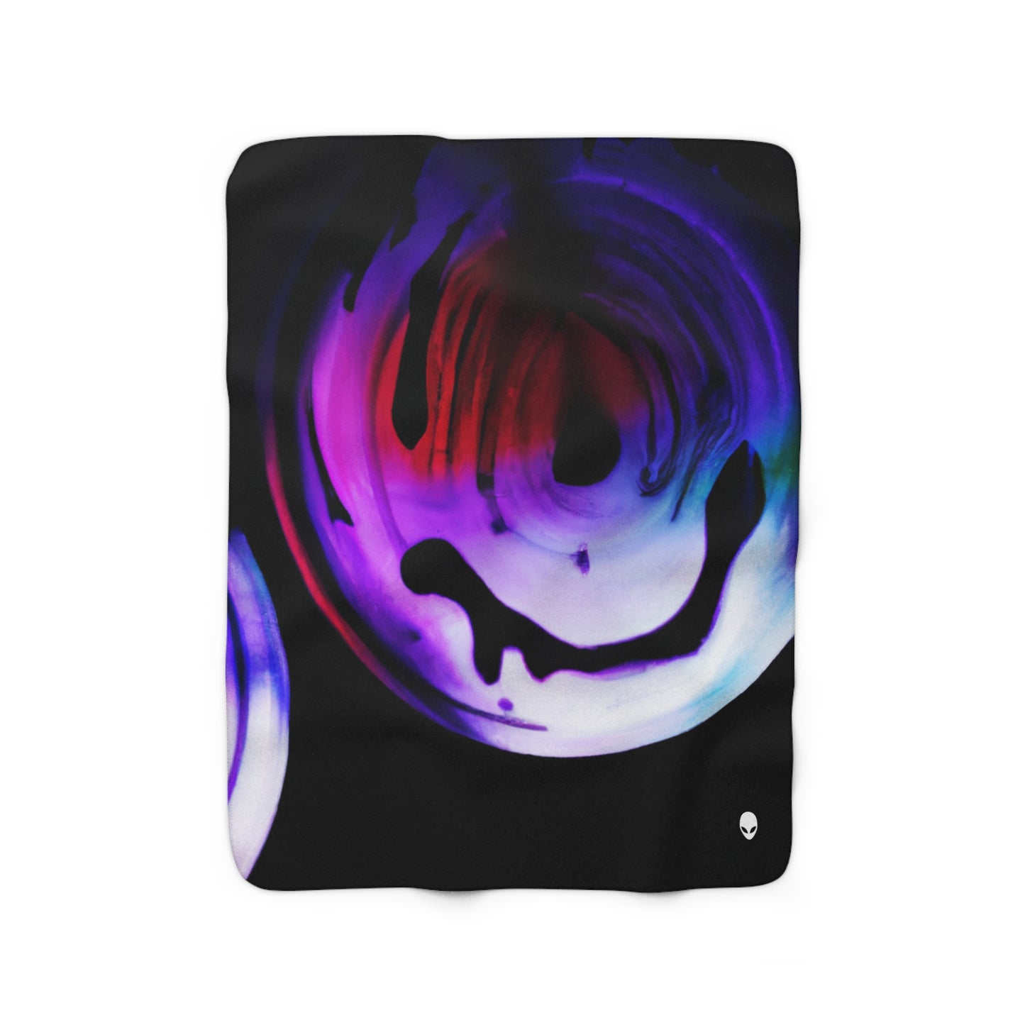 "Exploring Contrasts: A Colorful Dance of Luminance and Chromatic Aberration" - The Alien Sherpa Fleece Blanket