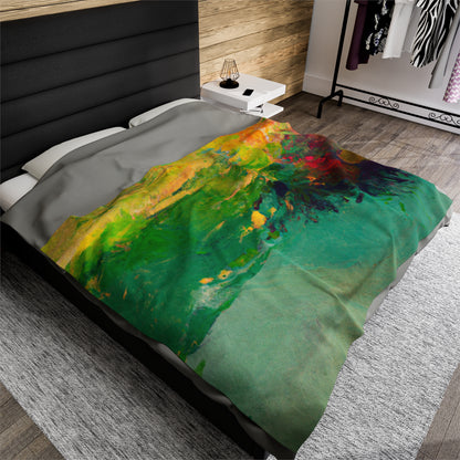 "A Lazy Summer's Day: An Abstract Ode" - The Alien Velveteen Plush Blanket