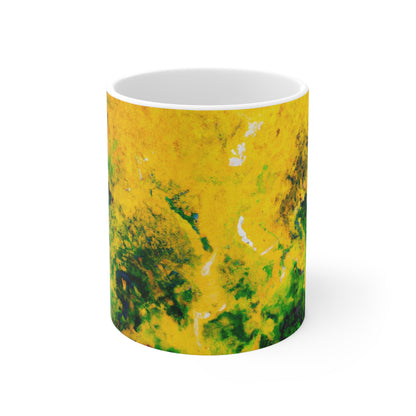 "Explorando texturas coloridas" - Taza de cerámica The Alien 11 oz