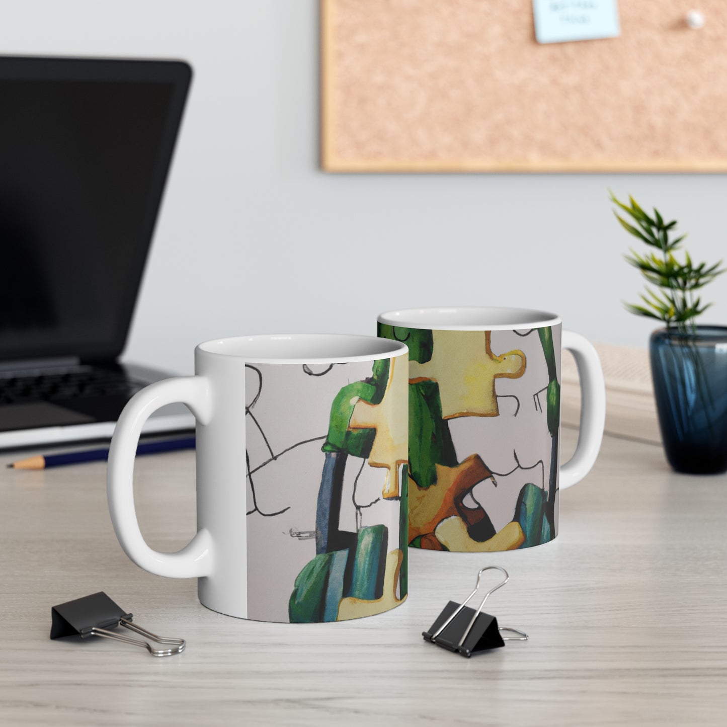 "Cactified Puzzle Time" - The Alien Ceramic Mug 11 oz