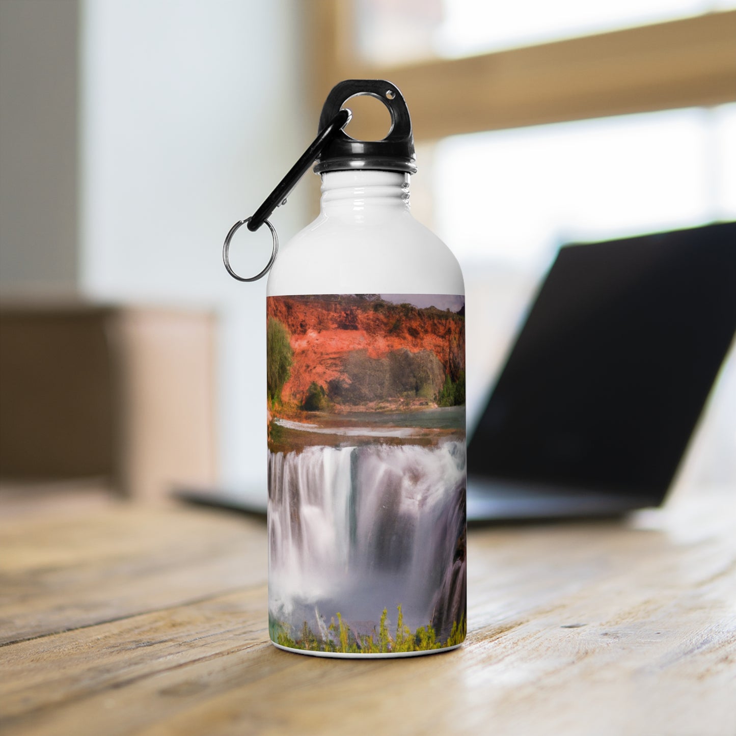 "Capturing Nature's Beauty: Crafting an Iconic Landscape in Vibrant Art" - The Alien Stainless Steel Water Bottle