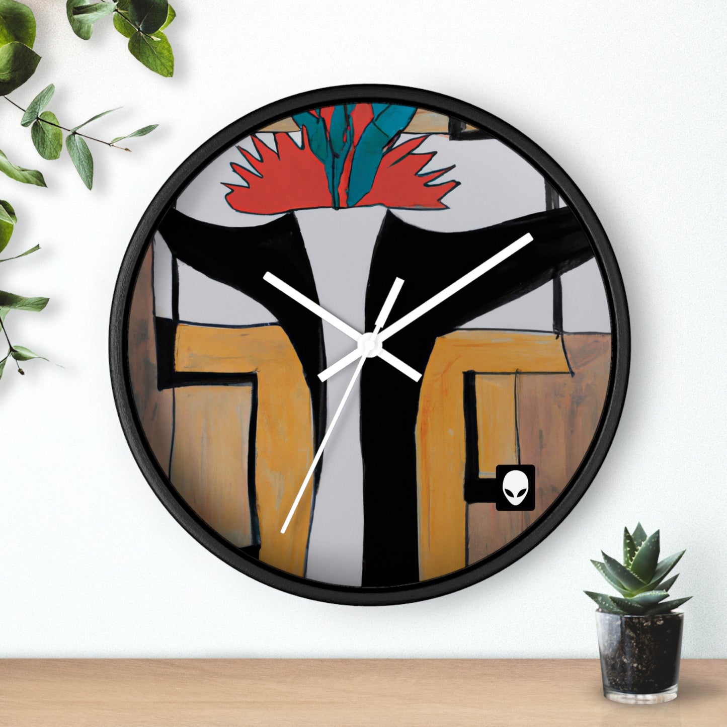 "Exploring Balance and Pattern in Abstract Art" - The Alien Wall Clock