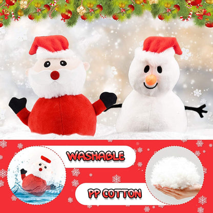 Santa Plush Snowman Plush Toy Reversible Christmas Santa Claus Double Side Stuffed Plushie Soft Doll New Year Birthday Gift for Kids Amazon Platform Banned