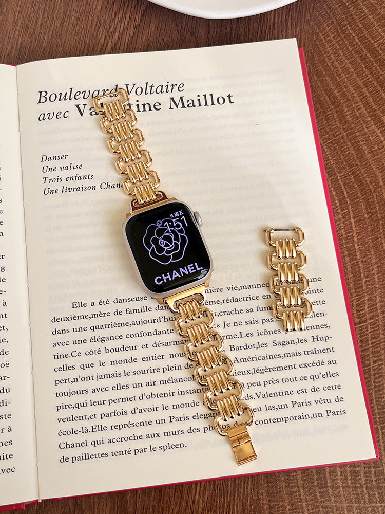 El reloj 8 representa una cadena que combina con la hebilla de anillo de metal Iwatch765 Generation SE