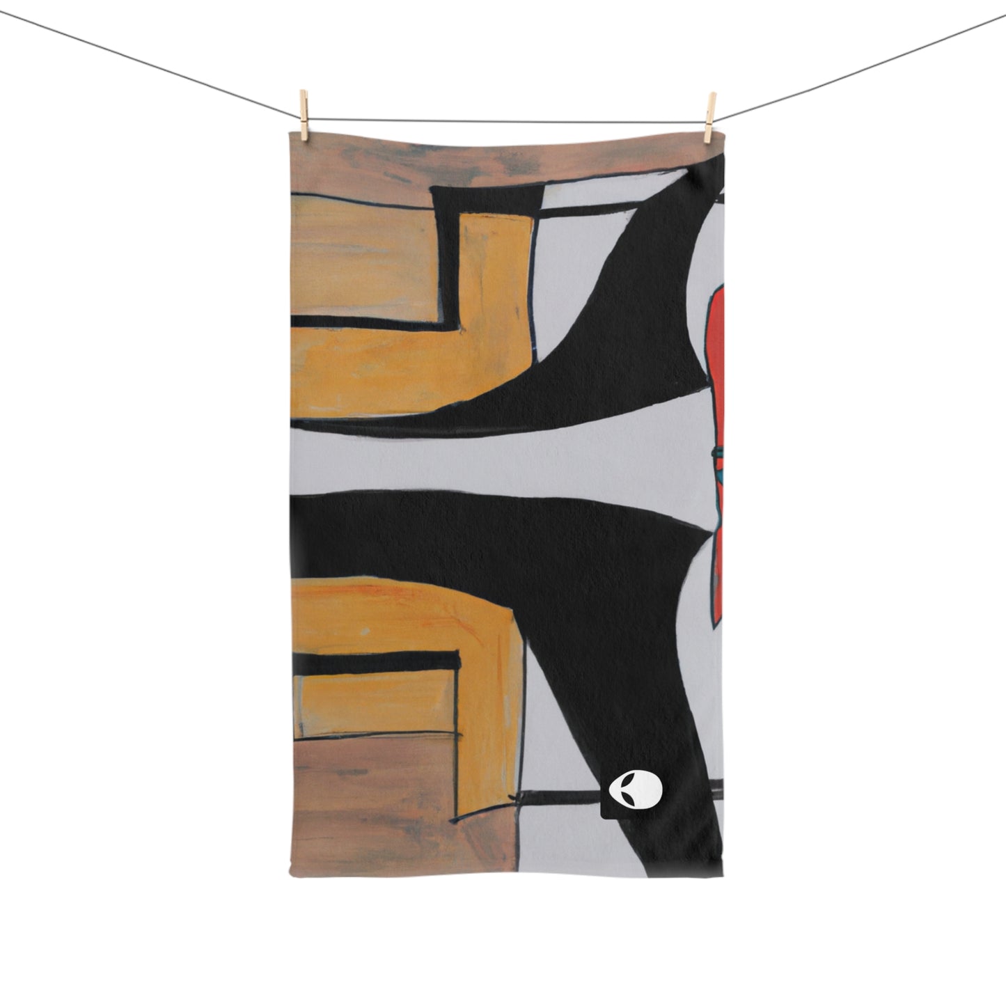 "Exploring Balance and Pattern in Abstract Art" - The Alien Hand towel