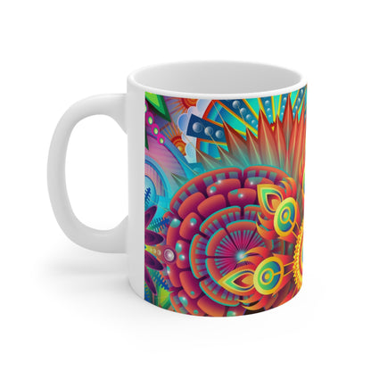 El primer espacio trippy - La taza de cerámica alienígena 11oz