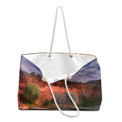 "Capturing Nature's Beauty: Crafting an Iconic Landscape in Vibrant Art" - The Alien Weekender Bag