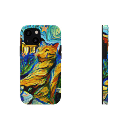 "Un gato entre las hojas de té celestiales" - The Alien Tough Phone Cases