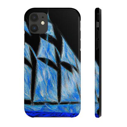 „El velero azul y las velas blancas: Una aventura de libertad en el mar“ – The Alien Tough Phone Cases