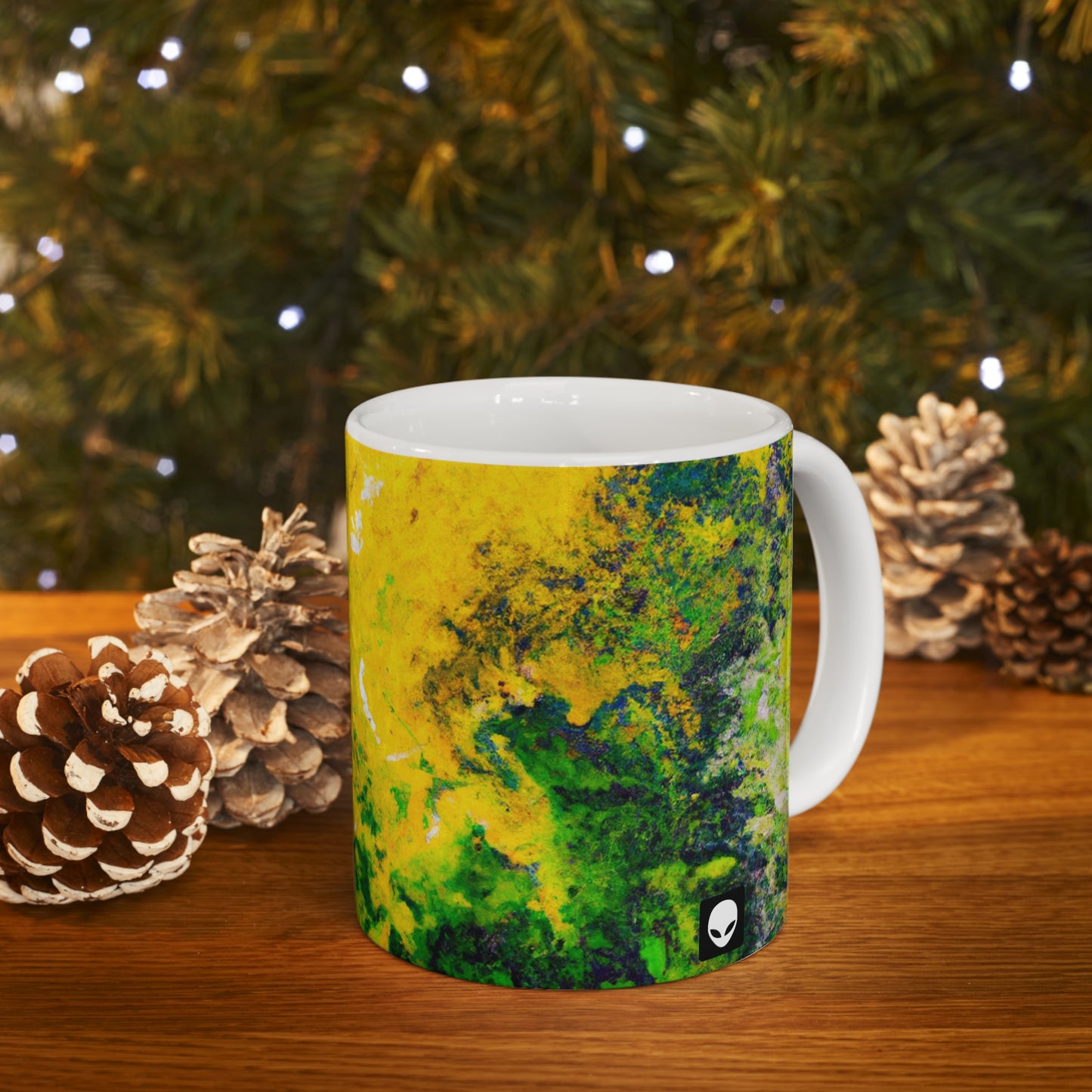 "Exploring Colorful Textures" - The Alien Ceramic Mug 11 oz