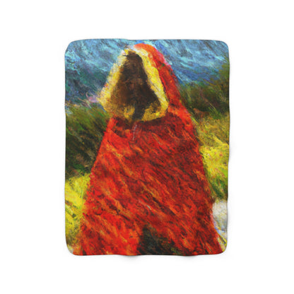 The Tattered Red Cloaked Stranger - The Alien Sherpa Fleece Blanket