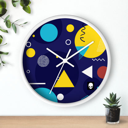 "Geometric Fusion: Bringing Your Vision to Colorful Life" - The Alien Wall Clock