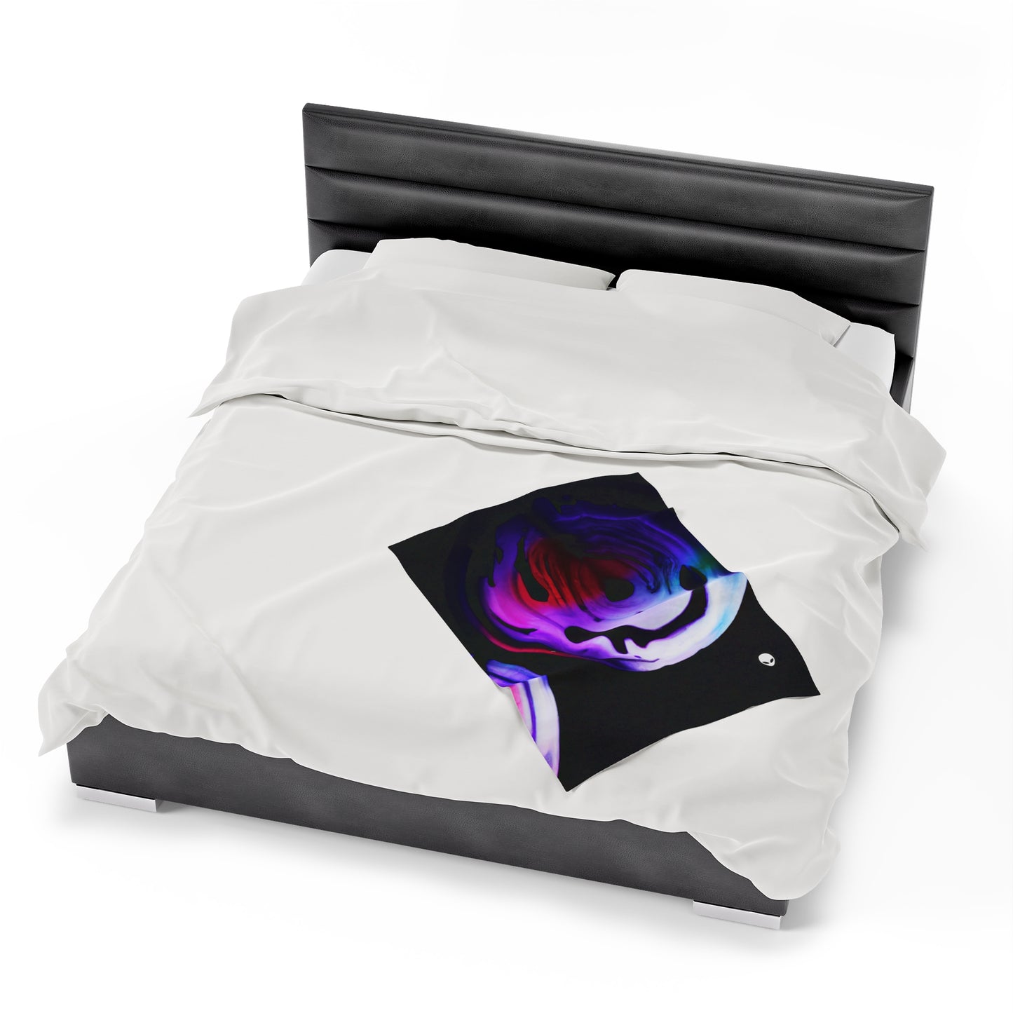 "Exploring Contrasts: A Colorful Dance of Luminance and Chromatic Aberration" - The Alien Velveteen Plush Blanket