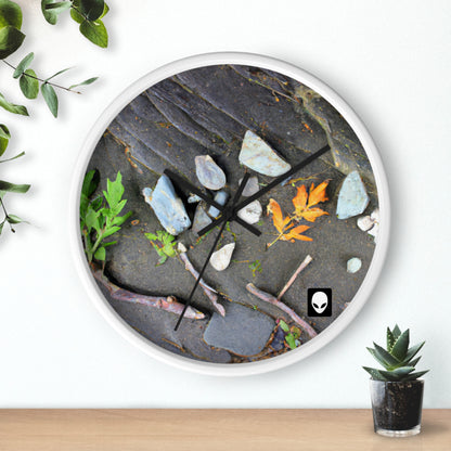 "Elementos de la naturaleza: creación de un paisaje creativo" - El reloj de pared alienígena