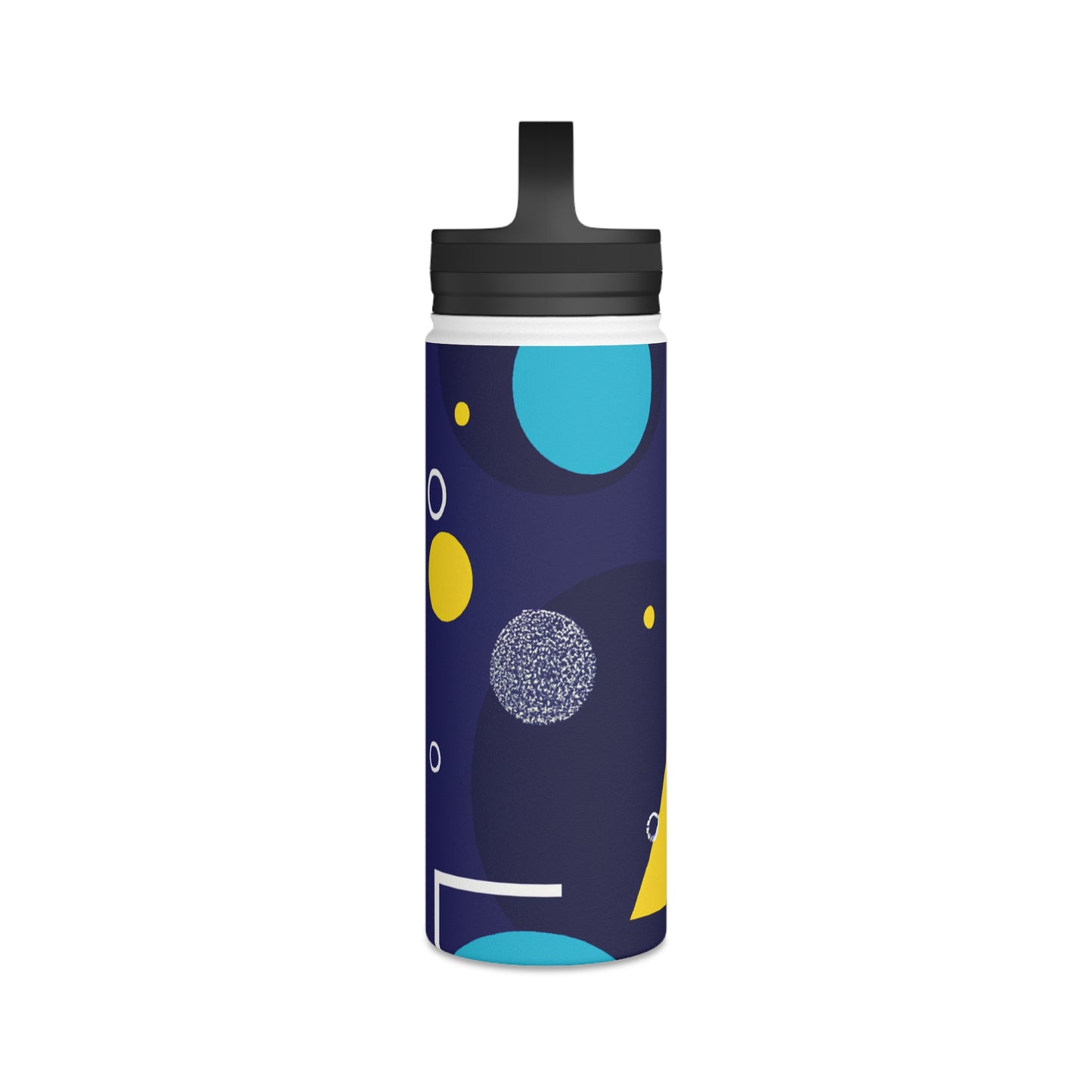 "Geometric Fusion: Bringing Your Vision to Colorful Life" - The Alien Stainless Steel Water Bottle, Handle Lid