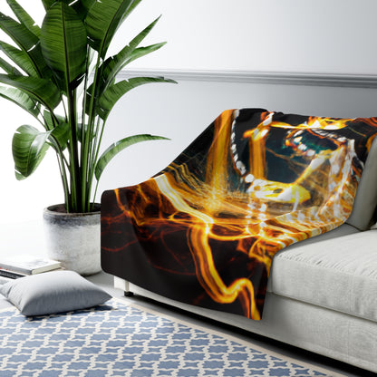 "Chaotic Disruption: An Abstract Exploration" - The Alien Sherpa Fleece Blanket