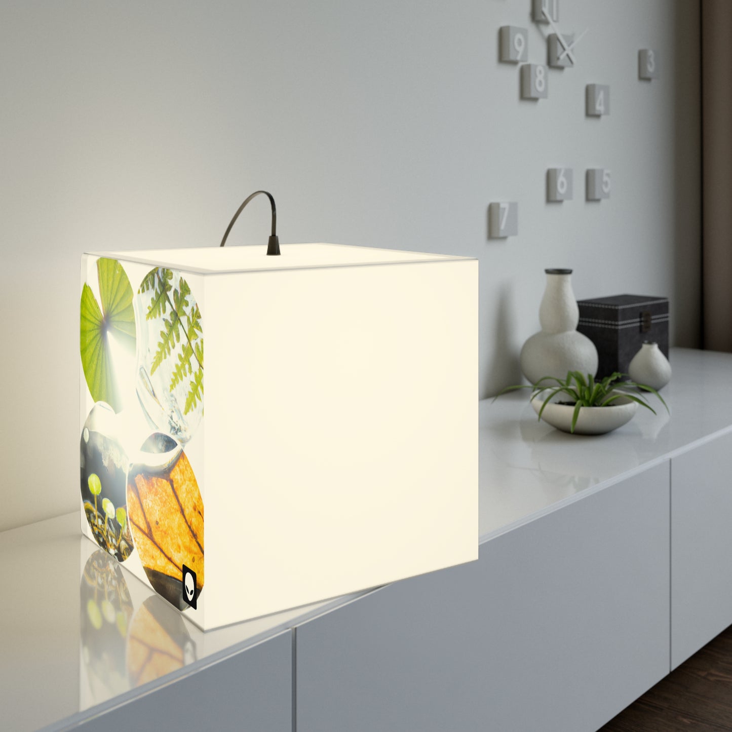 "Earth's Splendor: A Colorful Collage of Natural Wonders" - The Alien Light Cube Lamp