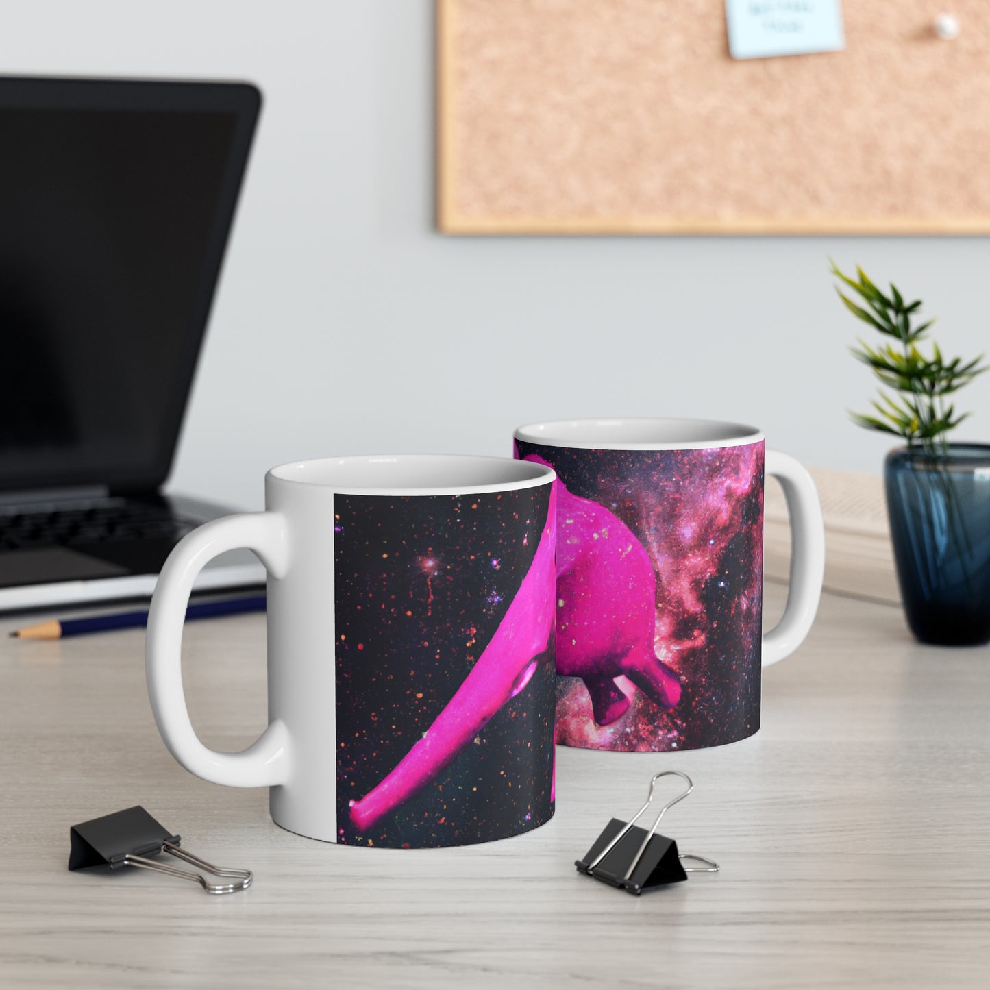 "Majestic Pinkelephant Exploration" - The Alien Ceramic Mug 11 oz