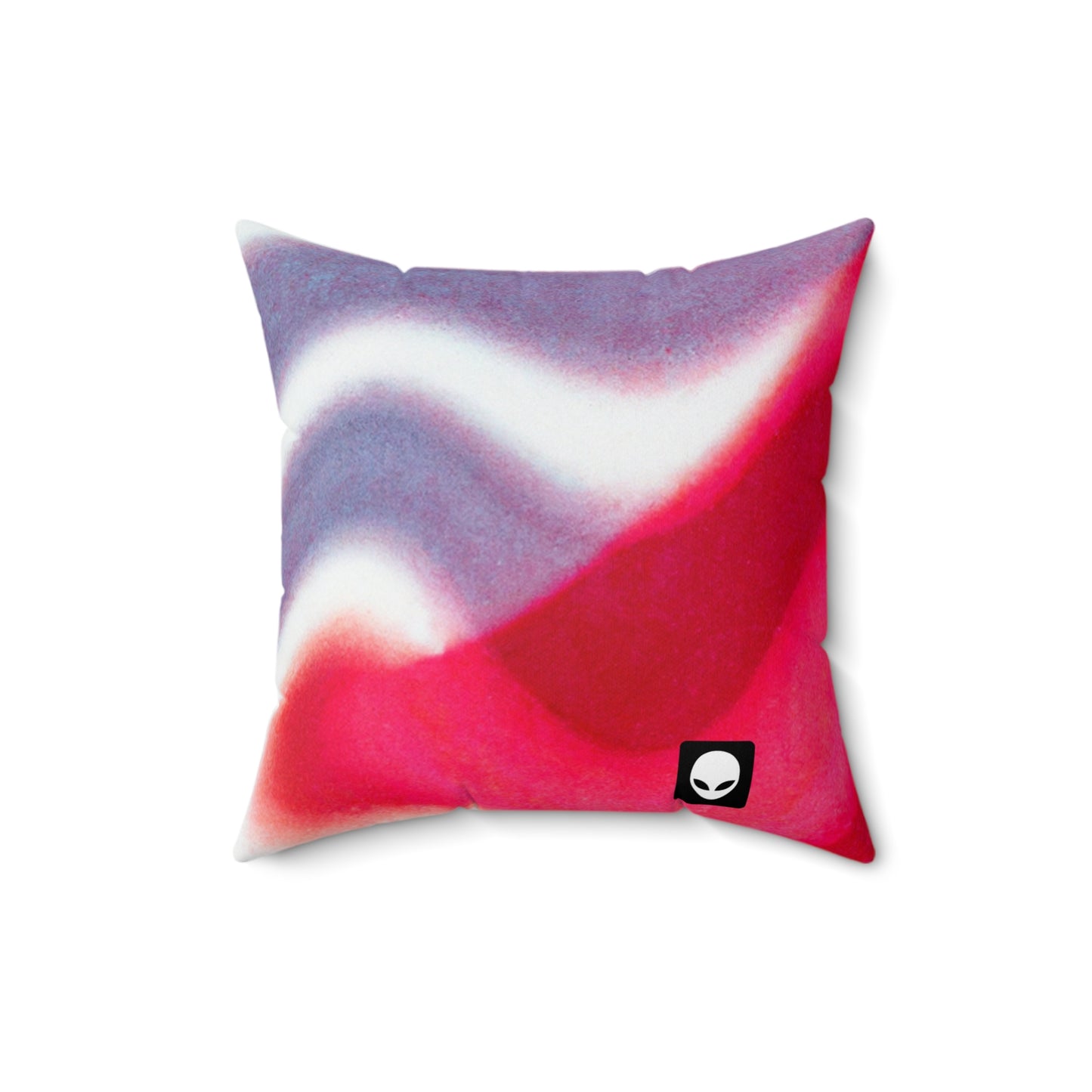 „Erleuchtete Reflexion: Licht und Schatten durch Kunst erforschen“ – Das Alien Square Pillow