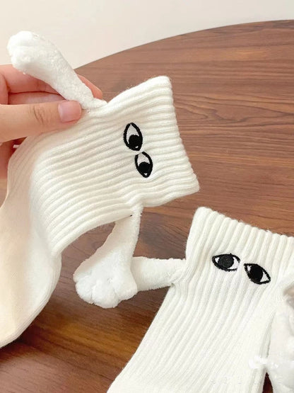 Magnetische Saug-Hand In Hand Paar Socken Cartoon Schöne Atmungsaktive Bequeme Socken Für Frauen Halten Hände Socke