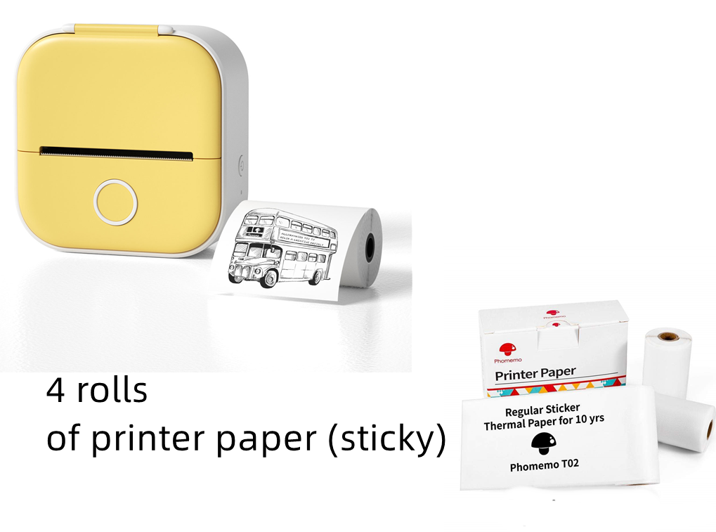 Tragbarer Mini-Thermo-Etikettendrucker, Heim-Fotodrucker, Drucker für Studenten mit falschen Fragen, Bluetooth-Mini-Etikettendrucker, Preisschild