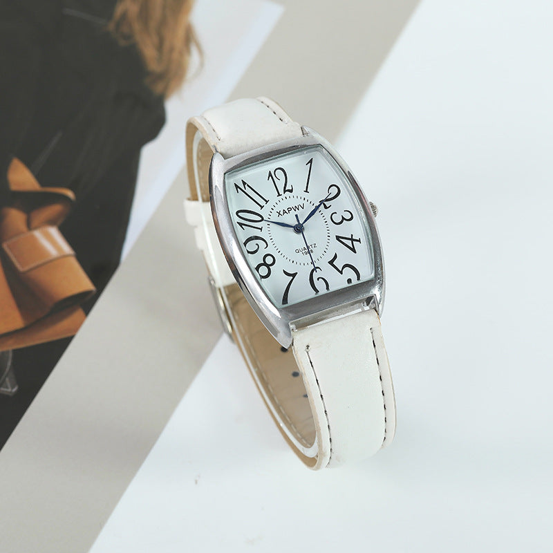 Reloj con cinturón cuadrado Reloj de pareja estilo empresarial