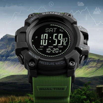 Reloj con brújula y calendario para deportes al aire libre, multifuncional, para hombre