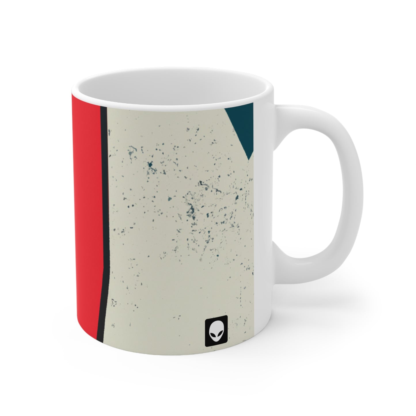 "Abstract Expressionism: Exploring Lines and Shapes" - The Alien Ceramic Mug 11 oz