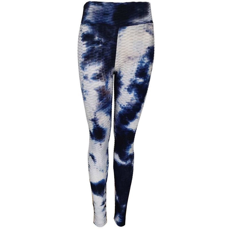 Tie-dye jacquard hip yoga leggings