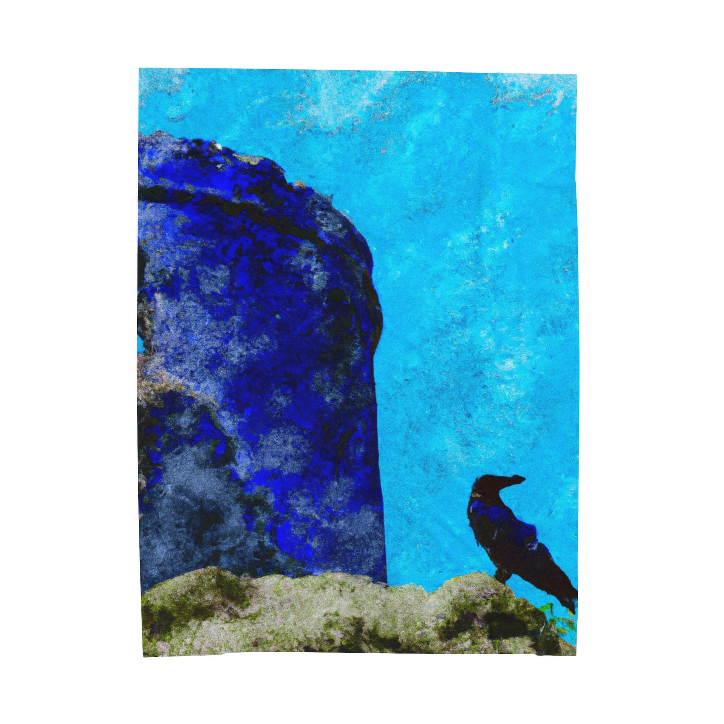 "Crow's Perch on a Waning Tower" - The Alien Velveteen Plush Blanket