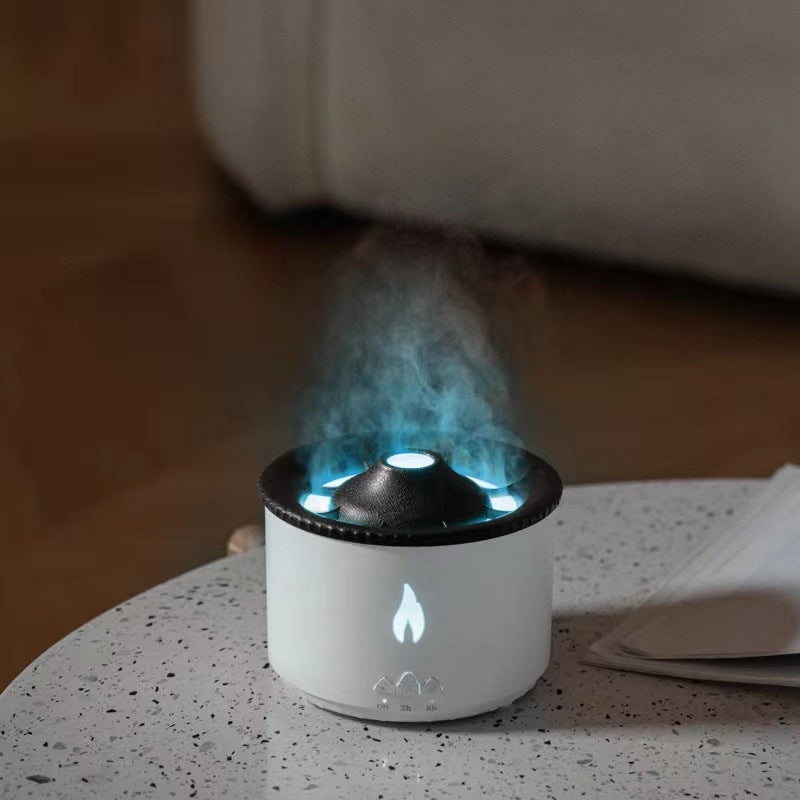 New Creative Ultrasonic Essential Oil Humidifier Volcano Aromatherapy Machine Spray Jellyfish Air Flame Humidifier Diffuser