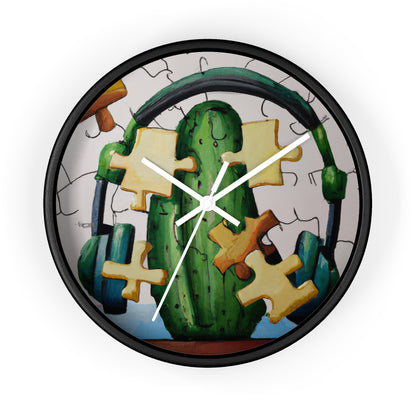 "Cactified Puzzle Time" - The Alien Wall Clock